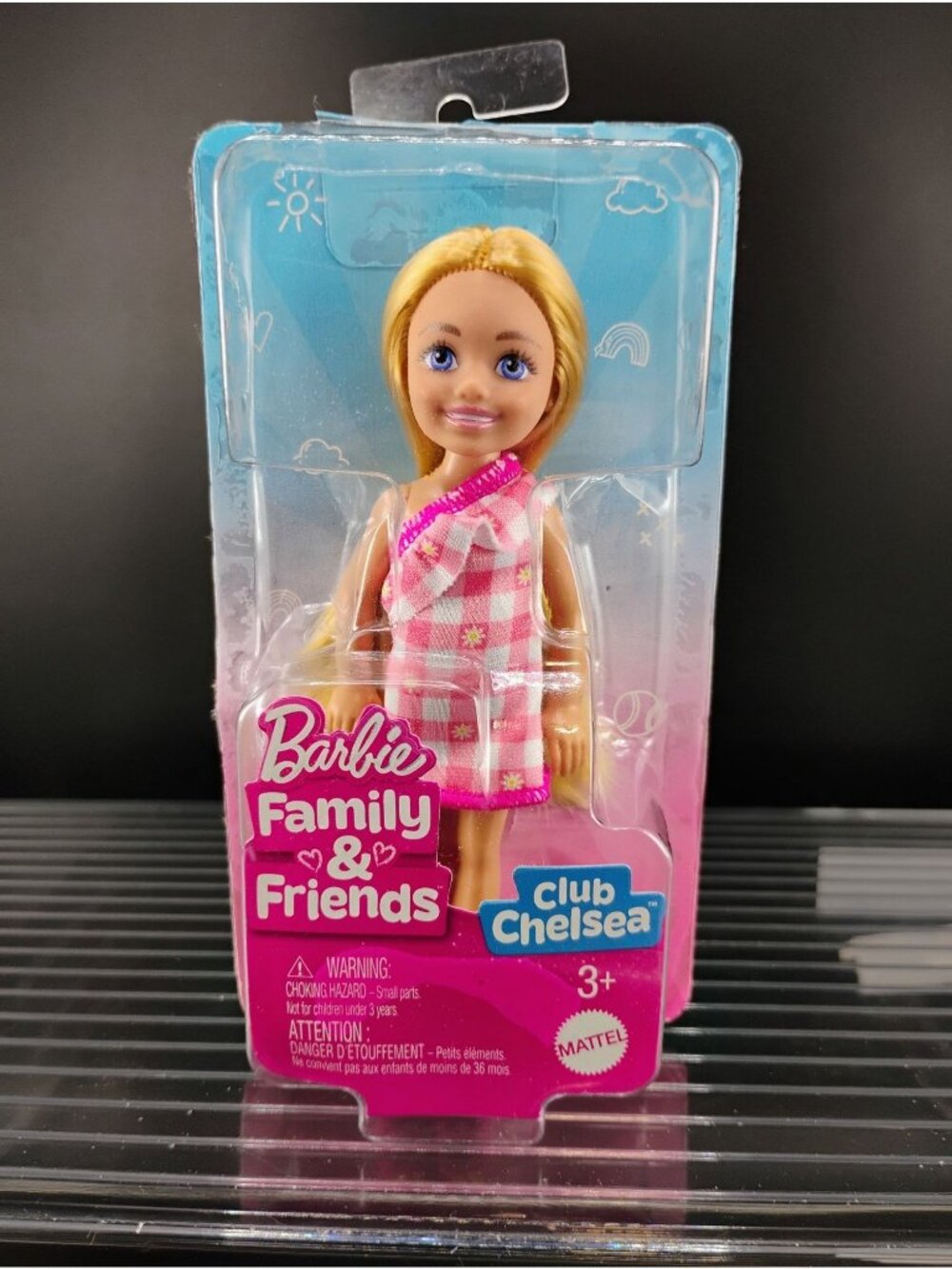 Barbie Family & Friends Club Chelsea Blonde Doll In Pink Outfit 3+